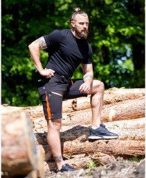 ARDONCREATRON H2360 - Szorty męskie elastyczny softshell o dopasowanym kroju SLIM FIT 3 kieszenie nogawki otwory wentylacyjne - niebieski 64