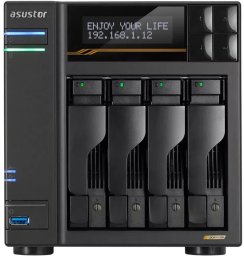 Serwer plików Asustor LOCKERSTOR 4 AS6704T 4-bay, Intel Celeron N5105 Czterordzeniowy 2.0GHz, 8GB RAM DDR4. 4x M.2 PCIe (NVMe), 2x 2.5 GbE. 2x USB 3.2. HDMI 2.0b; 1xPCIe