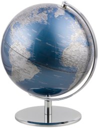 TROIKA Globus PLANET metallic-blau, silberfarben