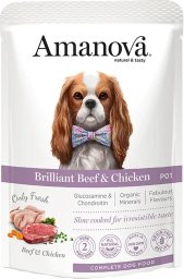 Amanova Dog Adult Brilliant Beef & Chicken - wołowina i kurczak saszetka 100g [P01]