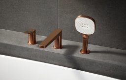 4525-210-34 / KFA / MALAGA /  BATERIA WANNOWA , 3-OTWOROWA, STOJĄCA, PVD BRUSHED ROSE GOLD /