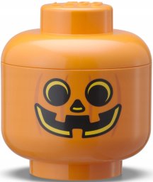 Room Copenhagen LEGO Storage HEAD "Krbis" mini (orange/schwarz)