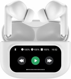 Denver TWD-305 TW BT Earbuds/Ladecase m. Touchscreen weiß