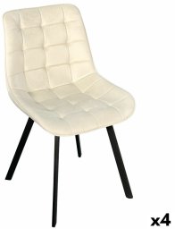 Krzesło Versa RHODES Beżowy 55 x 82 x 51 cm (4 Sztuk)