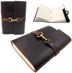 Elegancki Notes Skórzany Retro 200 stron Vintage - AH06