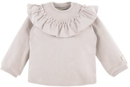 Bluza beżowa dresowa karczek dla dziewczynki  Simply Comfy Eevi 104