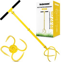 Kultywator ręczny Spulchniacz gleby aerator Heckermann BP2902009