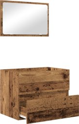 vidaXL Zestaw mebli łazienkowych 2 elementy Stare drewno