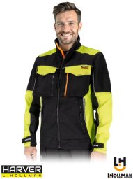 HARVERCOOL-J - Bluza męska ochronna suwak kołnierz stójka 4 kieszenie odblaski rękawy zakończone zapięciem na rzep regulowany dół bluzy na napy 65% poliester 35% bawełna bawełna 290 g/m2 3XL