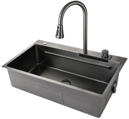 STAINLESS STEEL SINK+FAUCET MASTERJERO