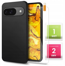 Etui do Google Pixel 9 / 9 Pro (Czarne, Matowe, Obudowa, Silikon)   SZKŁO