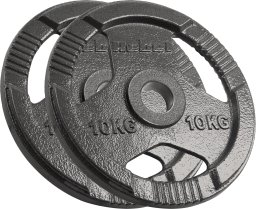 Obciążenie żeliwne olimpijskie zestaw 2x10kg, otwór 51mm, talerz z uchwytami, REBEL ACTIVE