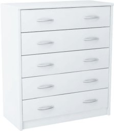 Komoda z szufladami, Classic, 74x35x85 cm, biel, mat | TYLETEGOTU