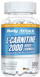 BODY ATTACK L-Carnitine 2000 Boost Formula - 100vcaps - L-Karnityna