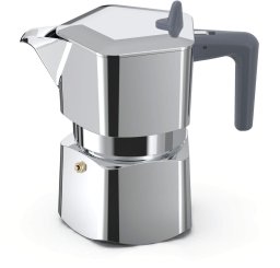 Kawiarka Pezzetti Pentaexpress 3 filiżanki  srebrna elegancja z aluminium