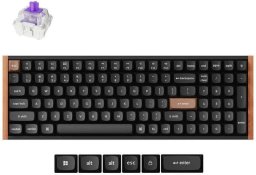 Klawiatura Keychron K4 HE Wireless (K4H-F1) - US układ - Hot-Swappable Gateron Magnetic Nebula - Carbon czarny (czarny) Magnetyczna bezprzewodowa klawiatura gamingowa