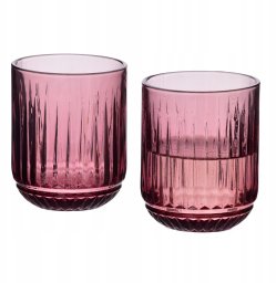 ELISE PURPLE Komplet 4 szklanek 260ml7,5x9,4cm