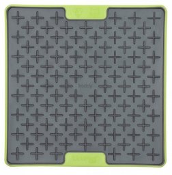 LickiMat Mata spowalniająca jedzienie dla psa kota Krzyżyk twardy zielony