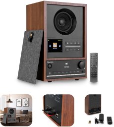 Radio internetowe DAB+/FM BT WIFI Canzo Audizio ciemne drewno one size