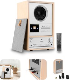 Radio internetowe DAB+/FM BT WIFI Canzo Audizio jasne drewno one size