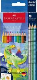 Kredki Grip 2001 Dinozaury 13 kol. FABER CASTELL