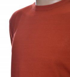 Sweter męski z kaszmiru i wełny merynosów kaszmirowy L cynober 130