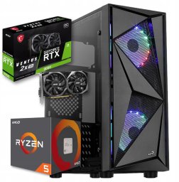 Komputer BSG Striker V13 AMD Ryzen 5 NVIDIA GeForce RTX 3050 16GB DDR4 1512GB HDD + SSD Windows 11