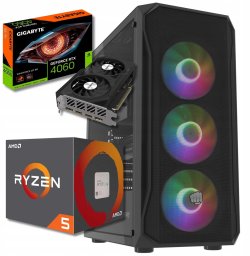 Komputer BSG Raptor V25 AMD Ryzen 5 NVIDIA GeForce RTX 4060 32GB DDR4 1000GB SSD Windows 11