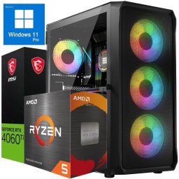 Komputer Gamingowy ALTREO Ryzen 5 5500 | RTX 4060 TI | 32GB RAM | 1000GB SSD NVME | WINDOWS 11 PRO, Ilość pamięci ram [gb] - 32gb, Pojemność dysku ssd
