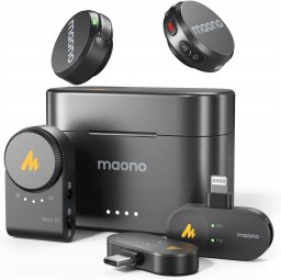 MAONO Bezprzewodowy mikrofon Lavalier do telefonu/aparatu/PC 48 kHz/24bit