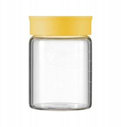 BUYDEEM Szklane słoiczki 500ml z nakrętką w kolorze Mellow Yellow, model CS1013