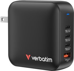 Verbatim Mini GaN Charger 165W 3xUSB-C 1xUSB-A US/EU/UK A.32216