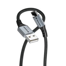 Kabel USB Neutralle USB-A - USB-C 1.2 m Czarny (31843)