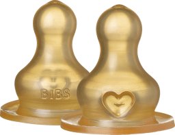 Badabulle Buteliuko žindukų rinkinys Bibs Natural Rubber Medium Flow, 2 vnt.