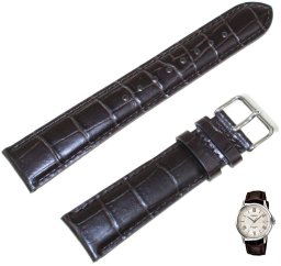 Casio Skórzany pasek do zegarka MTP-1383 brązowy 20 mm .