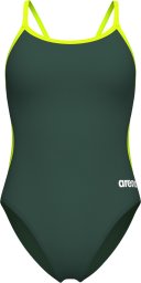 Damski Strój Kąpielowy Women's Swimsuit Lace Back Solid  dress blues rozmiar 30