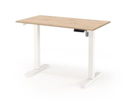 Biurko B53 białe/dąb artisan z regulacją wysokości HALMAR