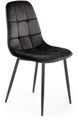 Krzesło tapicerowane K417 VELVET czarne HALMAR