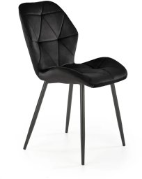 Halmar Krzesło tapicerowane K453 VELVET czarne HALMAR