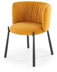 Halmar Krzesło tapicerowane K531 VELVET musztardowe HALMAR
