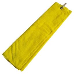 Ręcznik do kijów golfowych TOMA GOLF Event Tri Fold, żółty, wymiary 50x38 cm