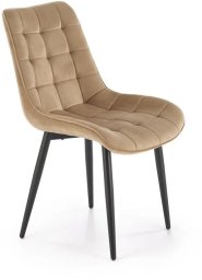 Krzesło tapicerowane K580 VELVET beżowe HALMAR