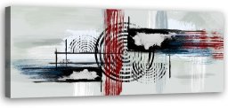 Feeby obraz na płótnie abstrakcja na szarym tle 90x30 medium