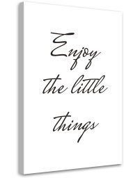 Feeby obraz na płótnie napis ciesz się z małych rzeczy 70x100 large