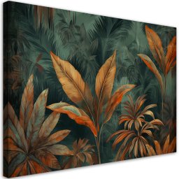 Feeby obraz na płótnie pomarańczowe liście tropikalne 60x40 medium