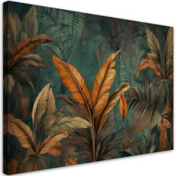 Feeby obraz na płótnie tropikalne liście kwiaty 60x40 medium