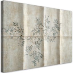 Feeby obraz na płótnie liście krzewu na tle z fakturą 60x40 medium