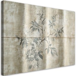 Feeby obraz na płótnie liście rośliny na tle z fakturą 60x40 medium