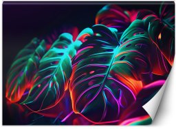 Feeby Fototapeta Liście monstera w futurystycznym stylu 450x315 xxl