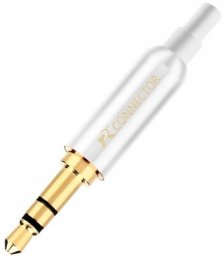 Jack minijack 3.5mm stereo Hi-Fi Rconnector wtyk słuchawkowy biały